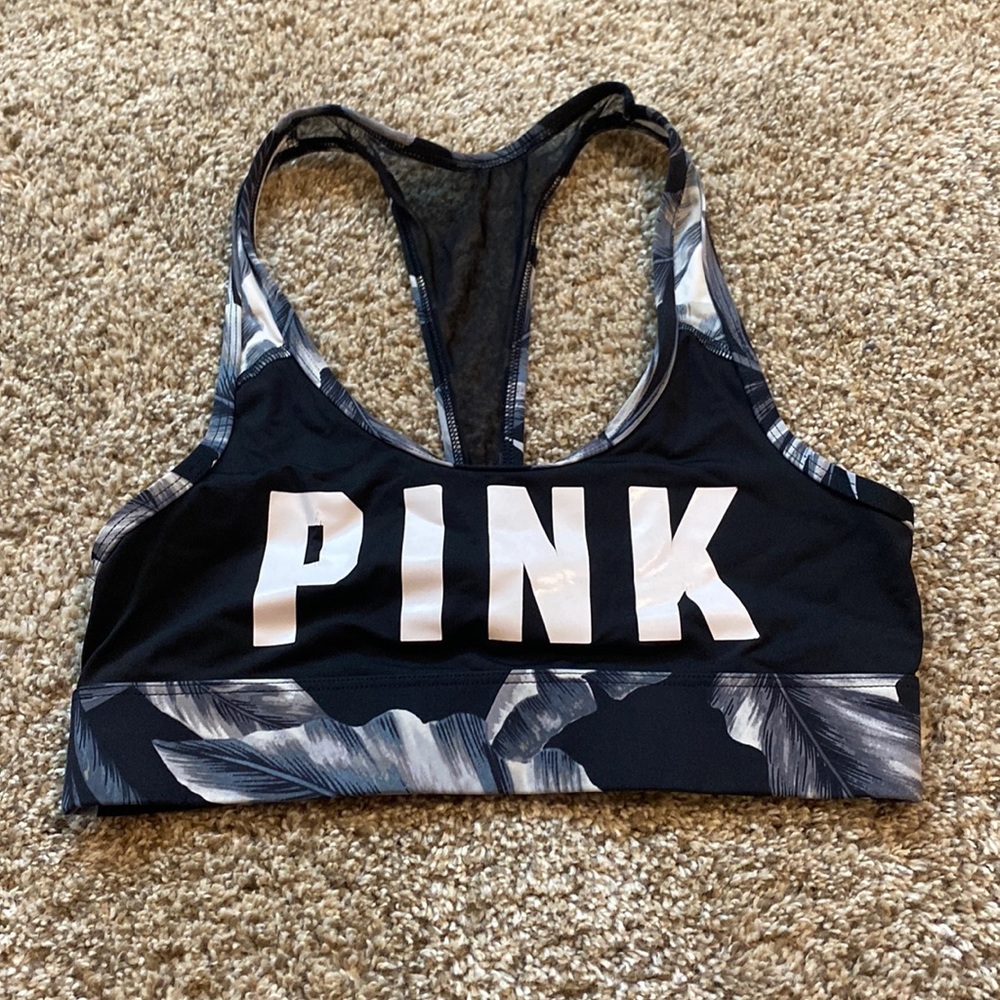 Pink sports bra